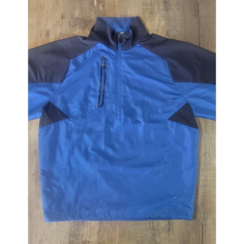 Zero Restriction Tour Series Mens Small Golf Pullover Blue 1/2‎ Zip Short Sleeve
